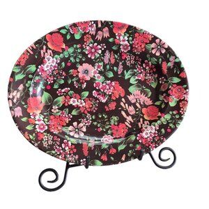 Vintage Nevco Floral Serving Tray 1587 Made In Republic Of South Africa Decorati